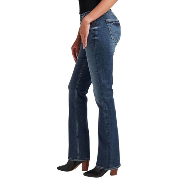 NEW Authentic by Silver Jeans The Curvy High Rise Bootcut Jean | Dark Denim - Picture 4 of 6
